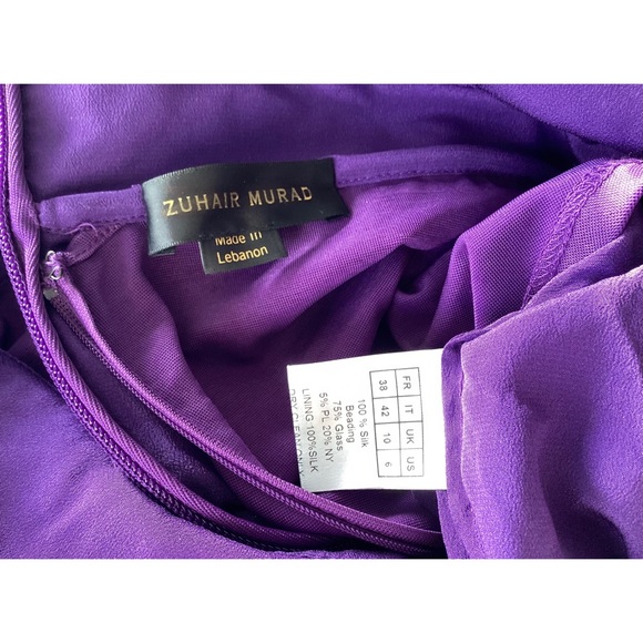 ZUHAIR MURAD BEADED V-NECK GOWN - Picture 7 of 11